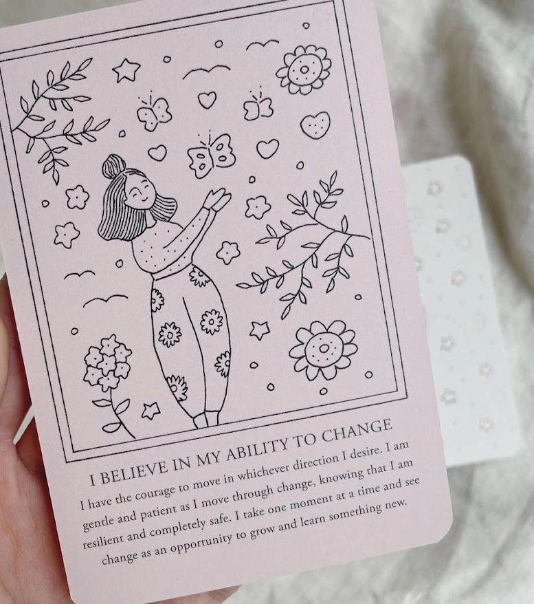 Affirmation card about change
