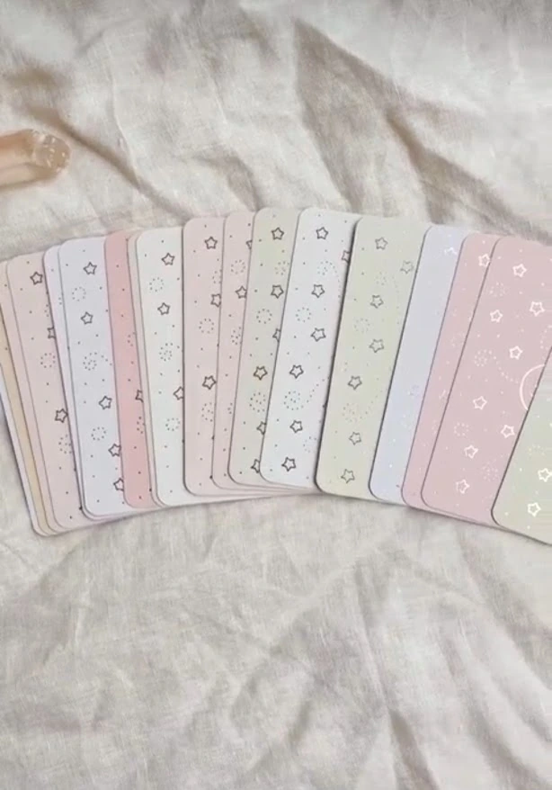Pastel oracle or tarot card spread