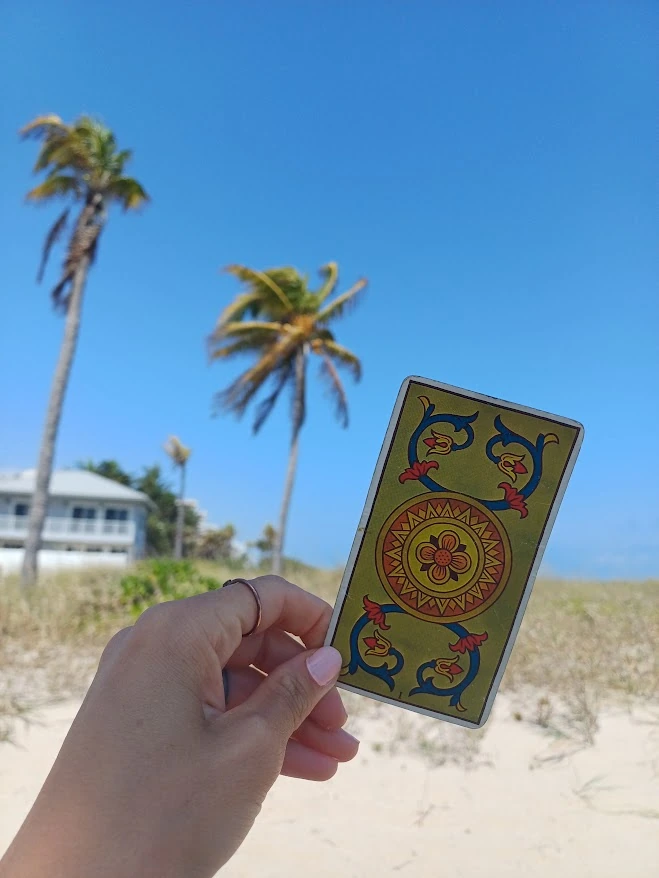 Tarot card at the beach