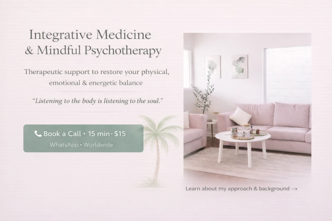 Integrative Medicine and Mindful Psychotherapy promotional image